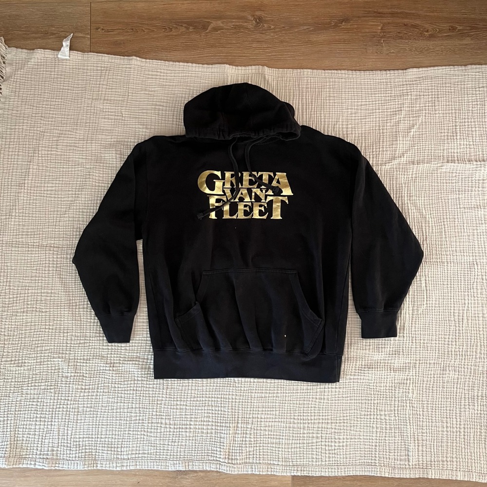 Greta Van Fleet  Hoodie Mens Large Black
